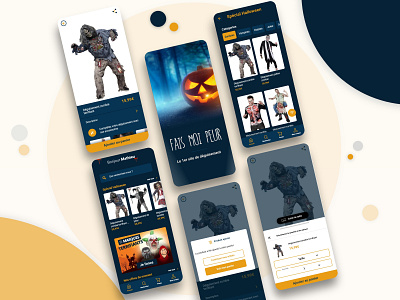 Halloween e-commerce mobile app app ecommerce ui ux