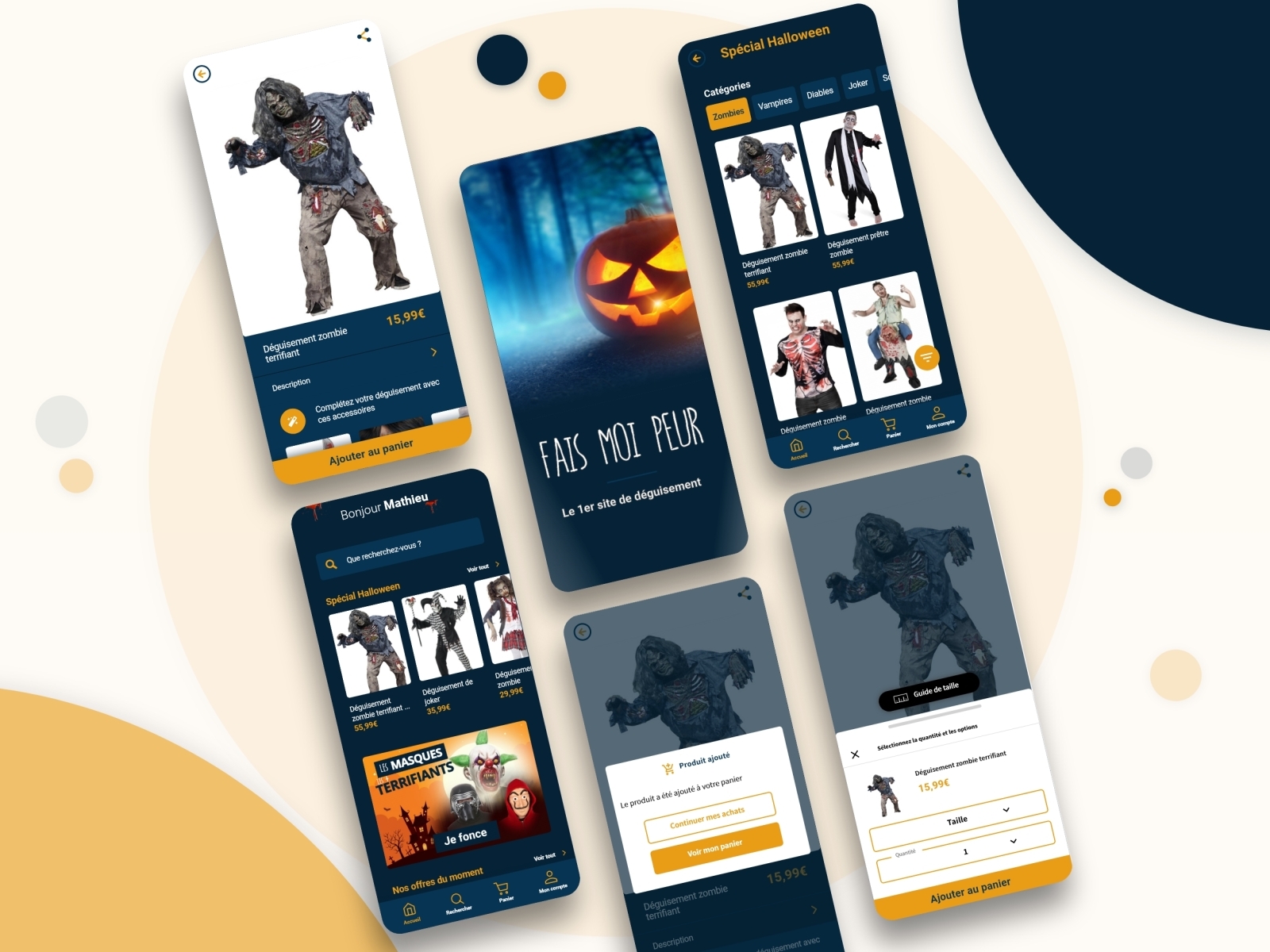 Halloween e-commerce mobile app by Mathieu Loubiere on Dribbble