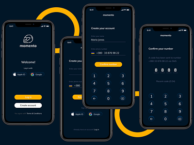 Create Account in Taxi App 🏍 app design figma first screen interface iphone login logo mobile app mototaxi photoshop registration form sign in sign up taxi taxi app ui uiux ux welcome screen