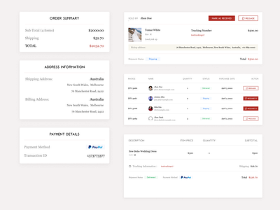 Ecommerce - components booking branding clean components design designsystem ecommerce fashion minimal modern order ui web