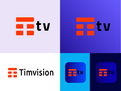 timvision app design icon logo minimal website