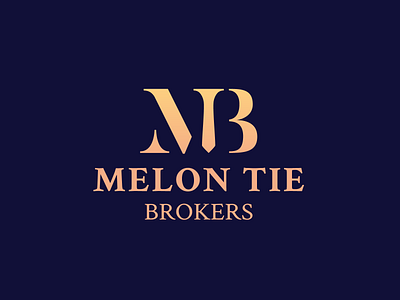 Melon Tie Brokers logotype business contemporary elegant estate agent estate agents gradient design graphic designer brand logo logotype monogram logo professional logo tie logo typography