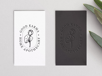 Good Karma logo design botanical elegant illustration logo minimalist