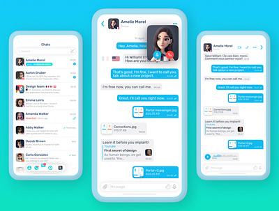 Messenger | Mobile app | Communication android figma ios mobile app design prototyping user experience user interface wireframing