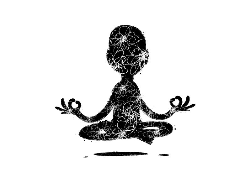 Chaos is internal chaos loop animation meditation yoga