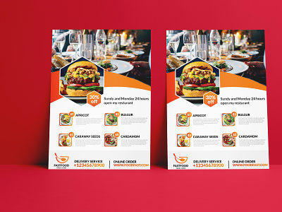 Food Flyer Design for Restaurant burger flyer business flyer creative flyer design flyer designs flyers food flyer free design free flyer design illustration restaurant flyer