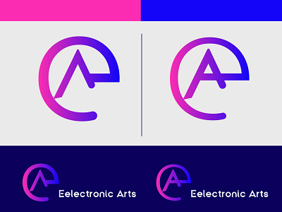 E A Letter Logo Design