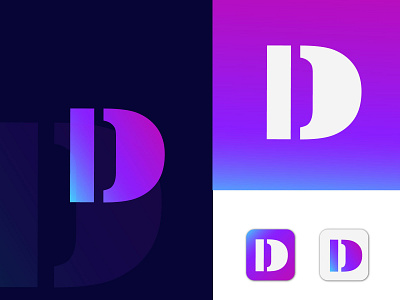 D letter mark logo - modern logo - minimalist logo