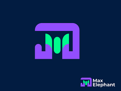 M Modern Letter Mark logo - abstract logo - minimalist logo