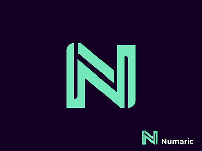 N Initial Letter Mark logo Design - Modern logo - abstract logo