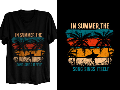 Summer Vintage Retro quests T-shirt design