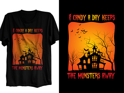 Halloween Typography Tshirt design