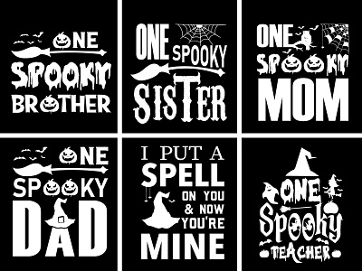 One Spooky....... Typography Halloween T-shirt design