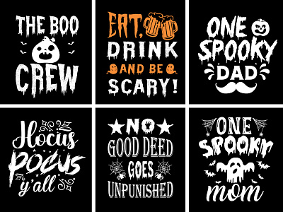 Typography halloween t shirt design ghost halloween horror pumpkin scary tshirt typography