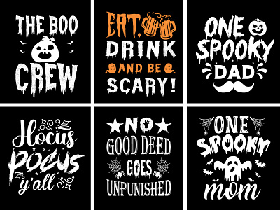 Typography halloween t shirt design