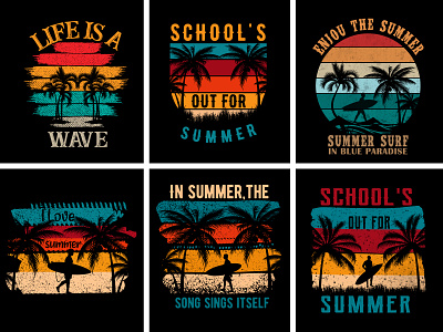 Vintage and Retro Summer T-shirt Design