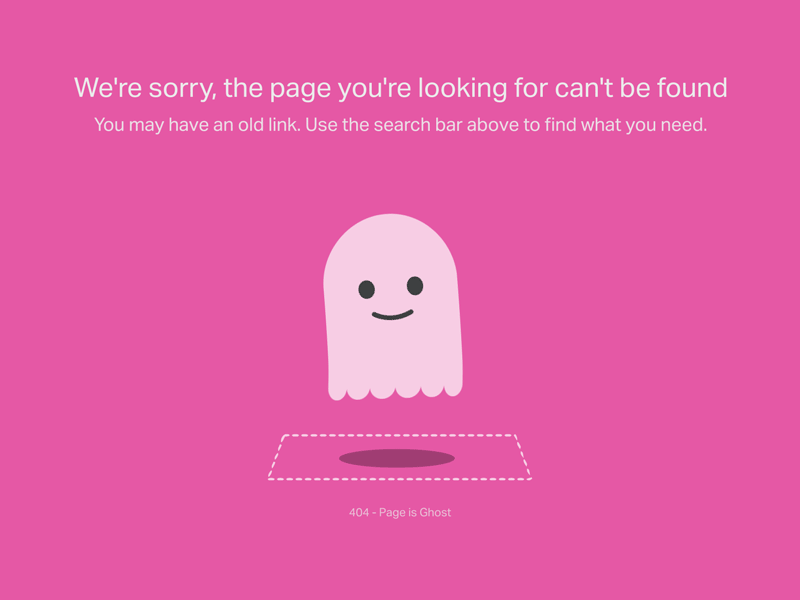 Ghosty 404 404 error animation ghost web