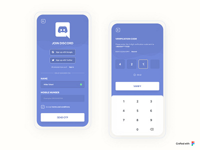 Discord OTP Concept | Daily UI Challenge 001 (Sign up flow) app concept dailyui dailyui001 design discord figma signup ui ux