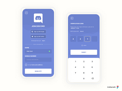 Discord OTP Concept | Daily UI Challenge 001 (Sign up flow)