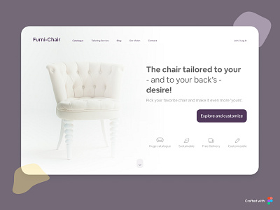 Furni-Chair Landing Page | Daily UI Challenge 003