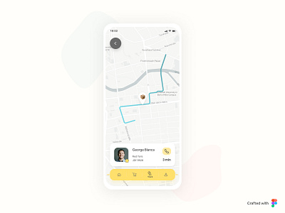 Package Delivery Tracking app buttomnav concept delivery figma icon map order package route routing tracking ui ux