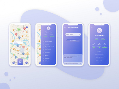 Bike sharing app application application design bike bike app bike share bike sharing bikes branding design map neuromorphic theme design ui ui design ui ux web ux ux design whitespace