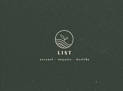LIST - logo for tea brand brand brand design branding design graphic design green logo mark natural plant plant logo tea visual identity