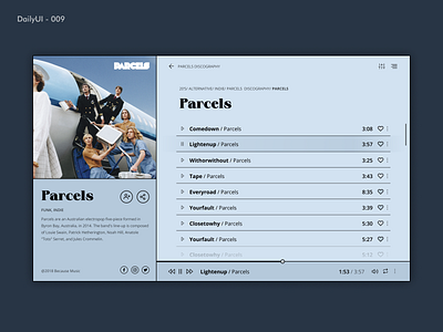 Daily UI - 009: Music Player 90s daily ui daily ui 009 design design challenge minimalistic minimalistic design monochrome music app music player player poland design polish designer trend trends ui ui design uiux ux web design