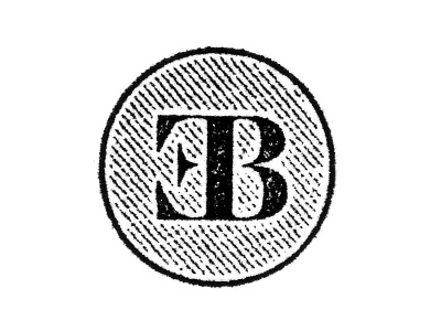 Evan Baehr Monogram graphic design letterpress logo monogram print
