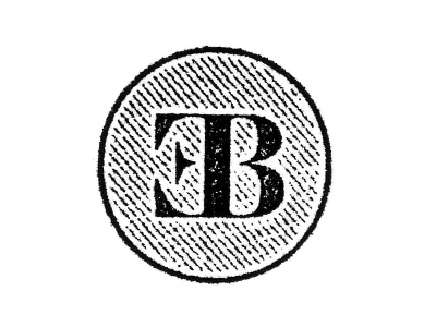 Evan Baehr Monogram graphic design letterpress logo monogram print