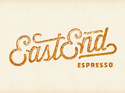 East End Espresso Wordmark east end espresso logo print script stamp word mark