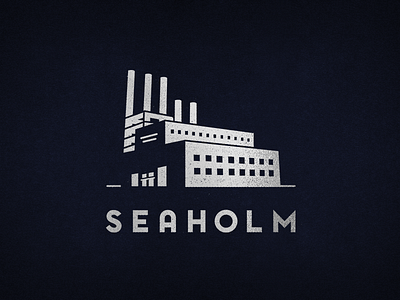Seaholm Power Plant icon illustration logo power plant seaholm