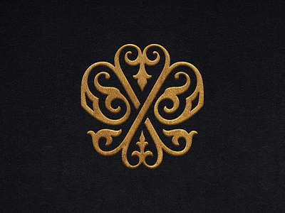 P&P Monogram black and gold logo monogram pp