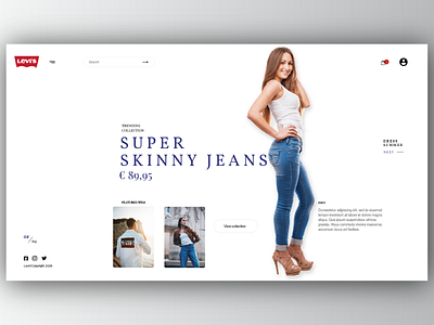 Levi's Product checkout landing page. adobe xd branding design product design ui uidesign uiux ux uxdesign webdesign