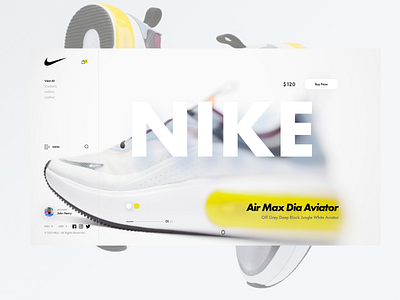 Nike Air Max Dia Aviator adobe xd branding graphic design nike nike air max product design ui uidesign ux uxdesign webdesign