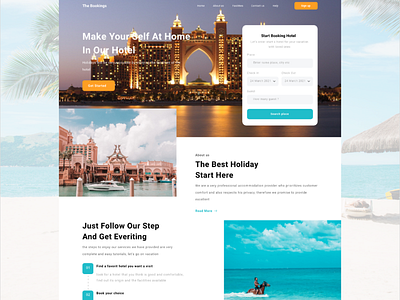 Concept web design holiday booking page template adobe xd branding design figma product design ui uidesign uxdesign web designer web development webdesign