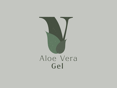 Aloe Vera Letter V logo brand Design