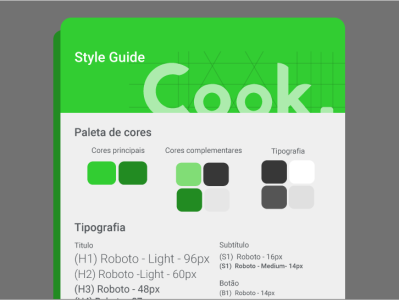 Cook Styleguide branding design flat illustrator styleguide ui ux