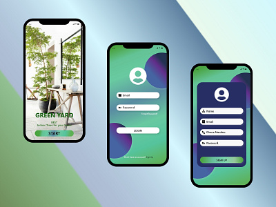 Green Yard - Account app design flower icon illustration logo typography ui vector