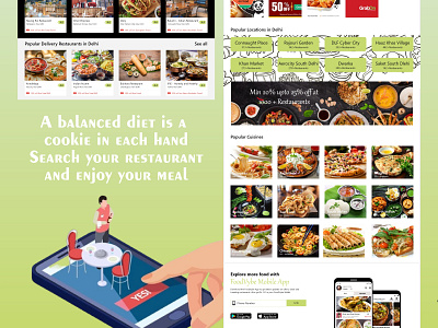 FoodVybe design dinning eat24 food food and drink food app foodie online order restaurant restaurant app restaurant branding search typography ux web