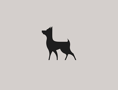Dog branding flat logo minimal