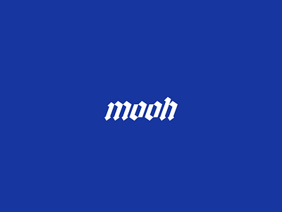Mooh word mark branding design illustration logo typography