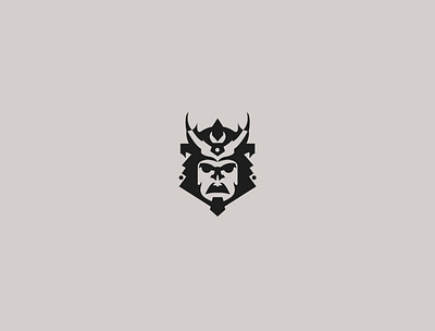 warrior branding flat icon illustration logo minimal