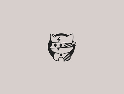super cat branding flat icon illustration logo minimal