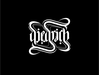diedrich ambigram logo. ambigram classic expressionist