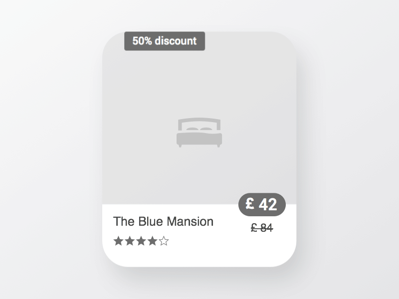 Daily UI #030 Pricing animation book card daily ui day30 discount grey hotel pricing wireframes