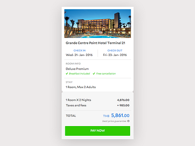 Hotel booking check out