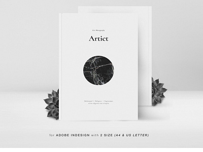 Artict BW Photography Portfolio a4 adobe advertising branding catalog catalogue clean fashion indesign lookbook magazine minimalist modern print print design printable printing professional template us lettter