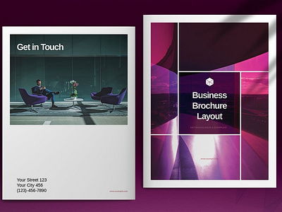 Purple Brochure Layout