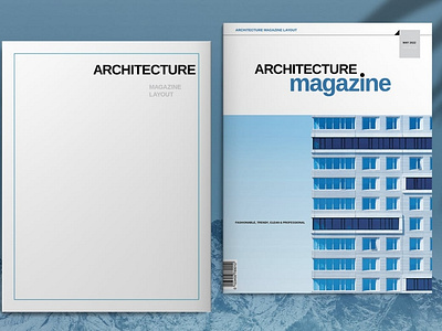 Blue Architecture Magazine Template